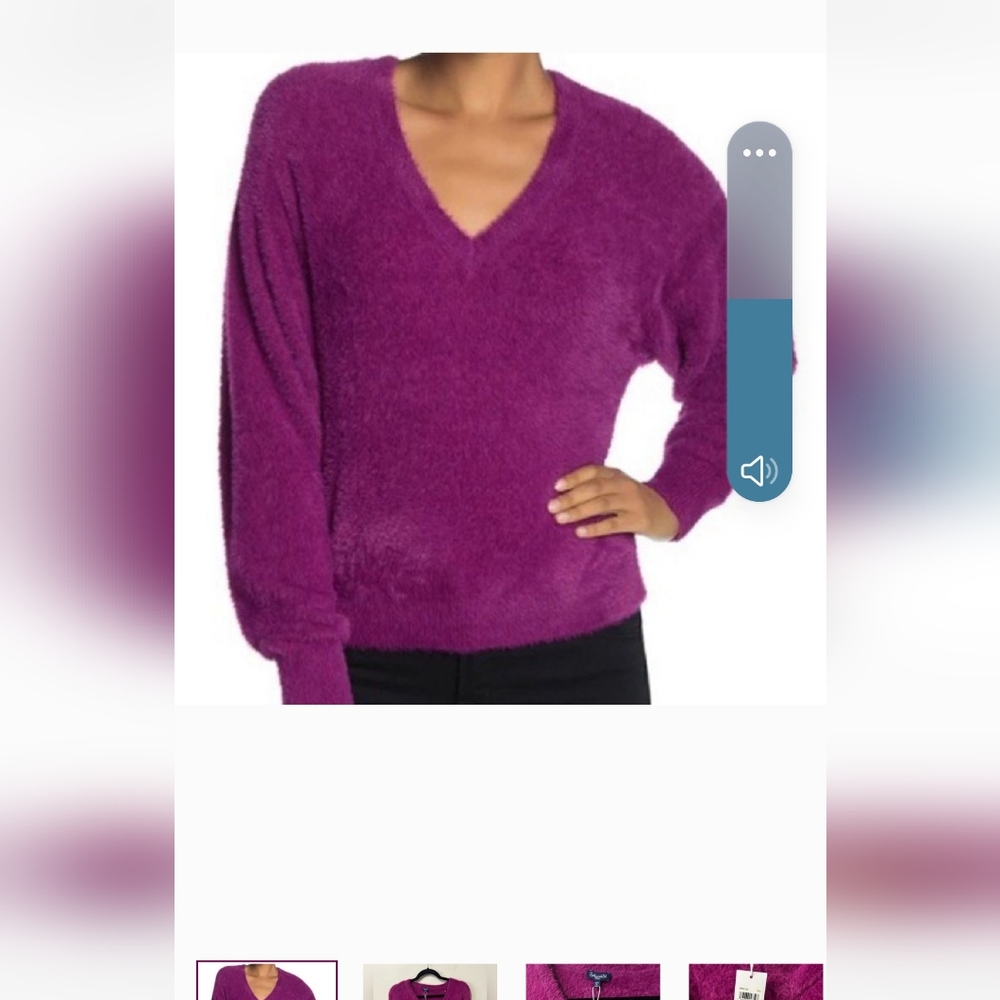 NWT Splendid Fuzzy V-Neck Dolman  Pullover Sweater S